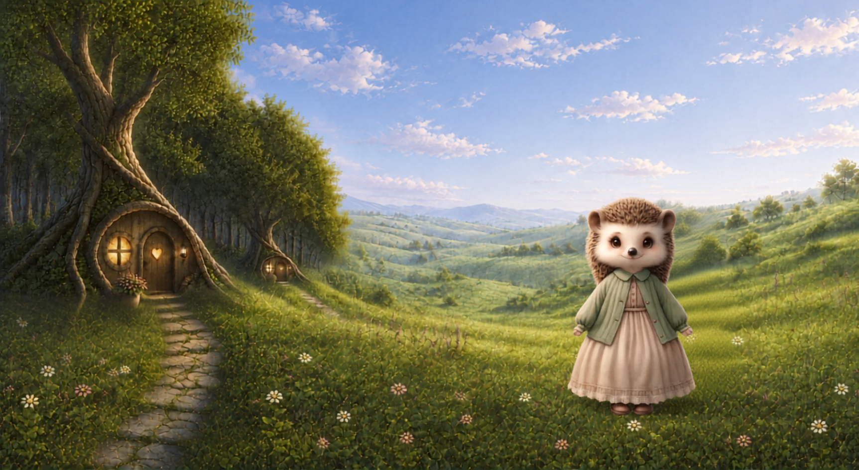 Tilly Hog in the meadow